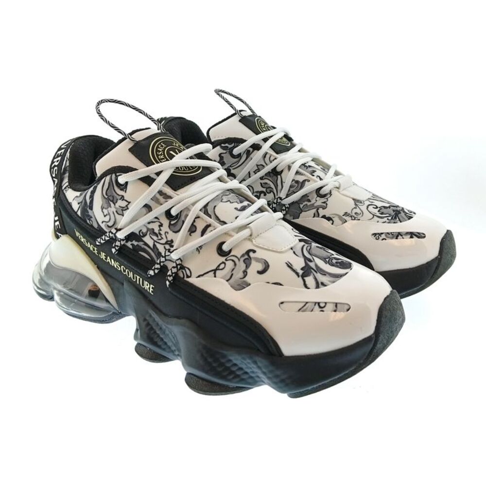 Versace Jeans Couture Mens White / Black Baroque Chunky Sneakers